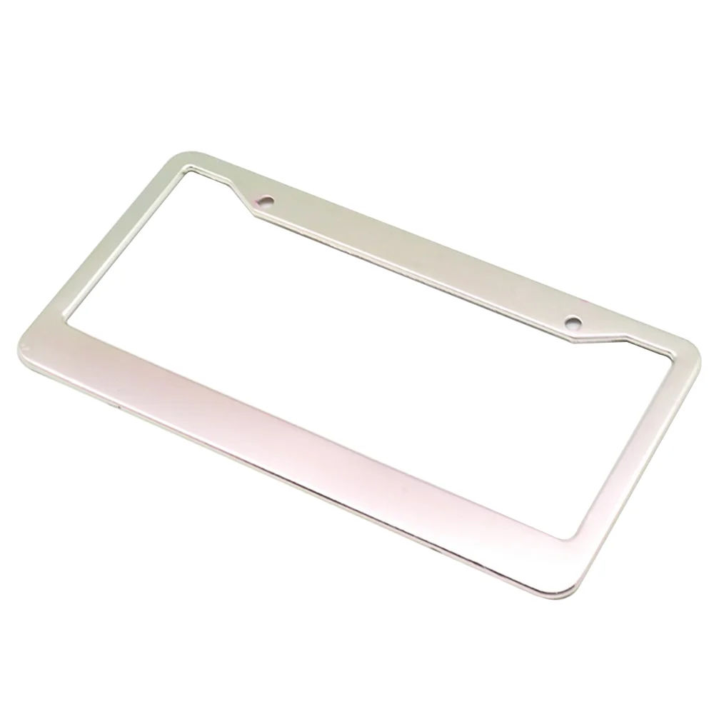USA Aluminium plastic license plate frame car licence plate frame silver in stock