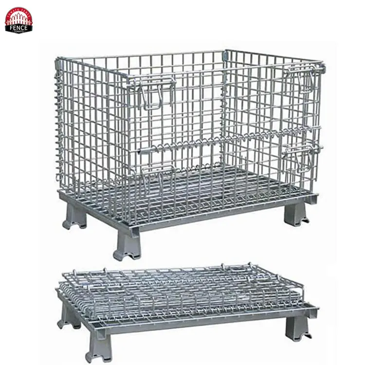 Сверхмощный OEM и ODM Q235 Складская сетчатая коробка с высокой емкостью для хранения Проволочная клетка/металлический контейнер