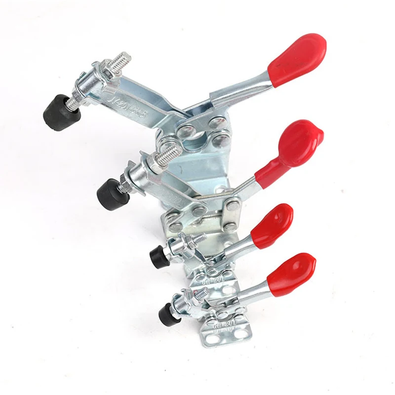 Metal Horizontal Toggle Clamp Fixture Woodworking Fixing Tool Heavy Duty Quick Release Clamp Antislip Clamping Device ZincPlated