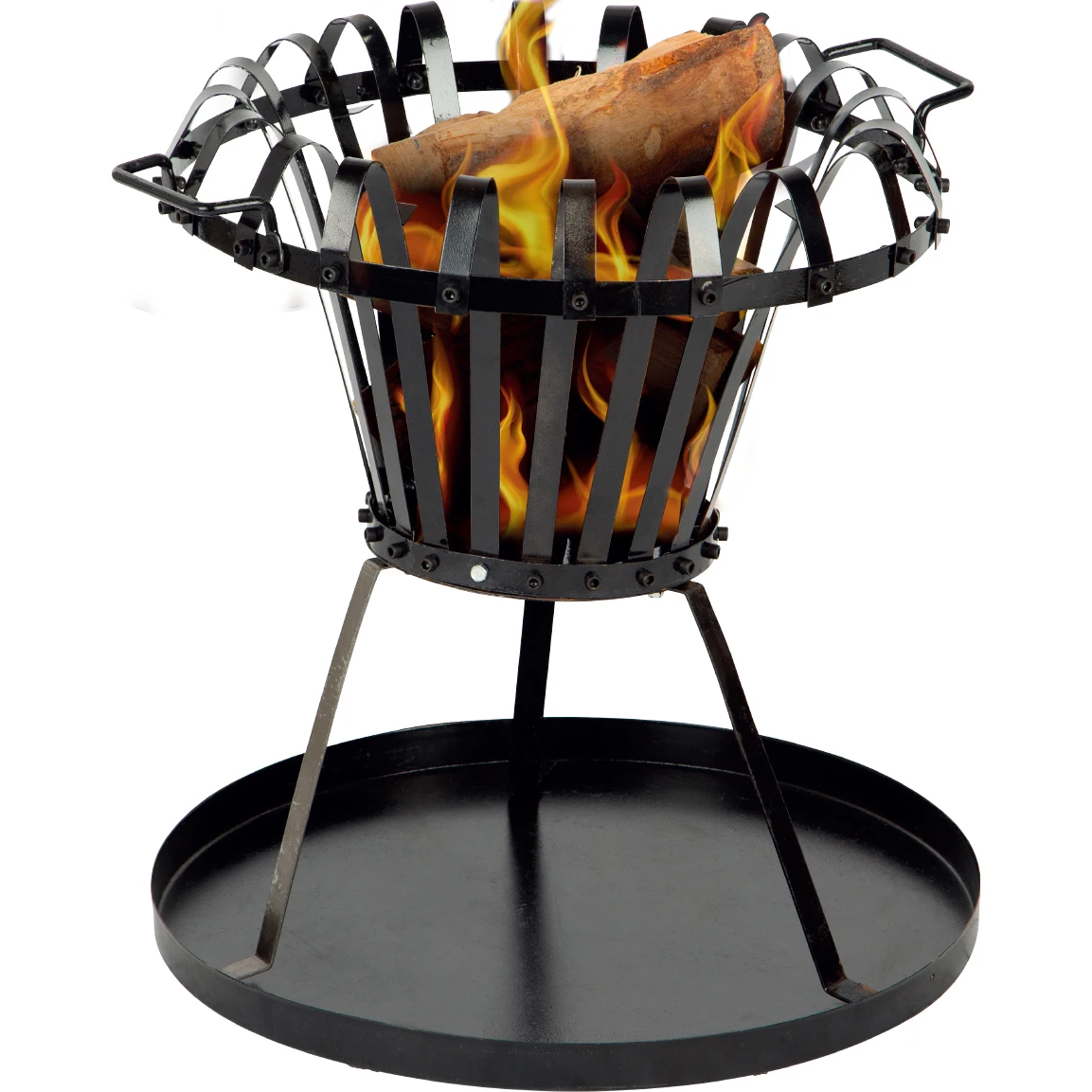 Outdoor Fireplace heating Firewood rack log holder Barbecue stove Fire basket Smokeless grill