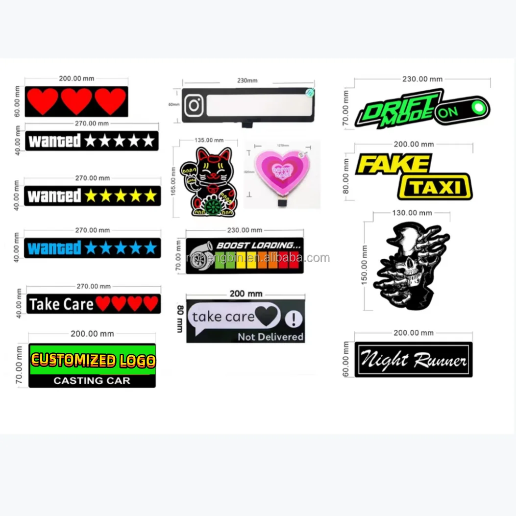 Источник, Заводские индивидуальные светодиодные наклейки на автомобиль с логотипом El Light Up, желаемая светодиодная мигающая панель для