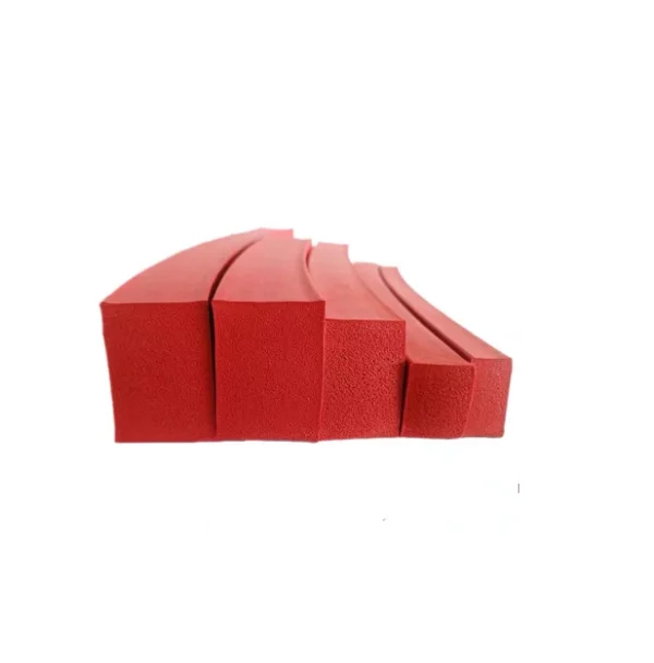 Factory Supplier Red Square Silicone Sponge Rubber Seals Foam Strip