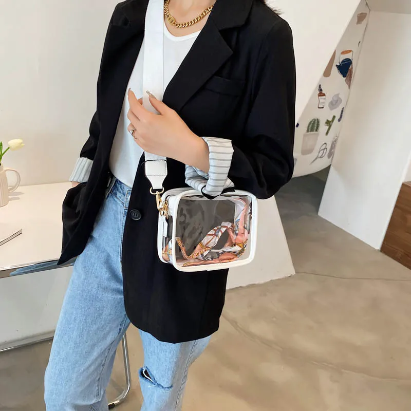 Wholesale Personalized Clear Cell Phone Strap Shoulder Bag Women PVC Clear Crossbody Bag