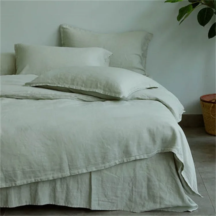 Soft Washed OEKO-TEX100% Hemp Duvet Cover Set for OEM Order
