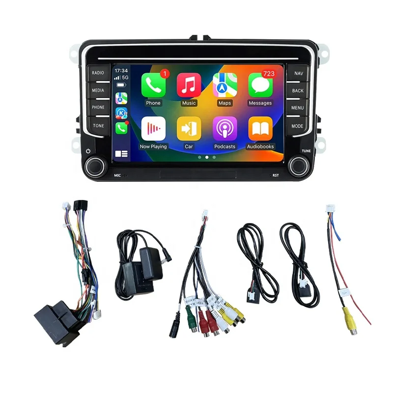 Plug and Play 7 inch Android 4 64 Car Stereo Octa Core IPS for VW PQ Universal Car
