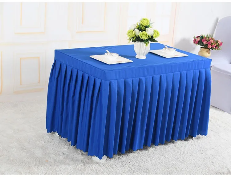 Exhibition banquet tablecloth monochrome tablecloth conference tablecloth table cover spot check-in table skirt