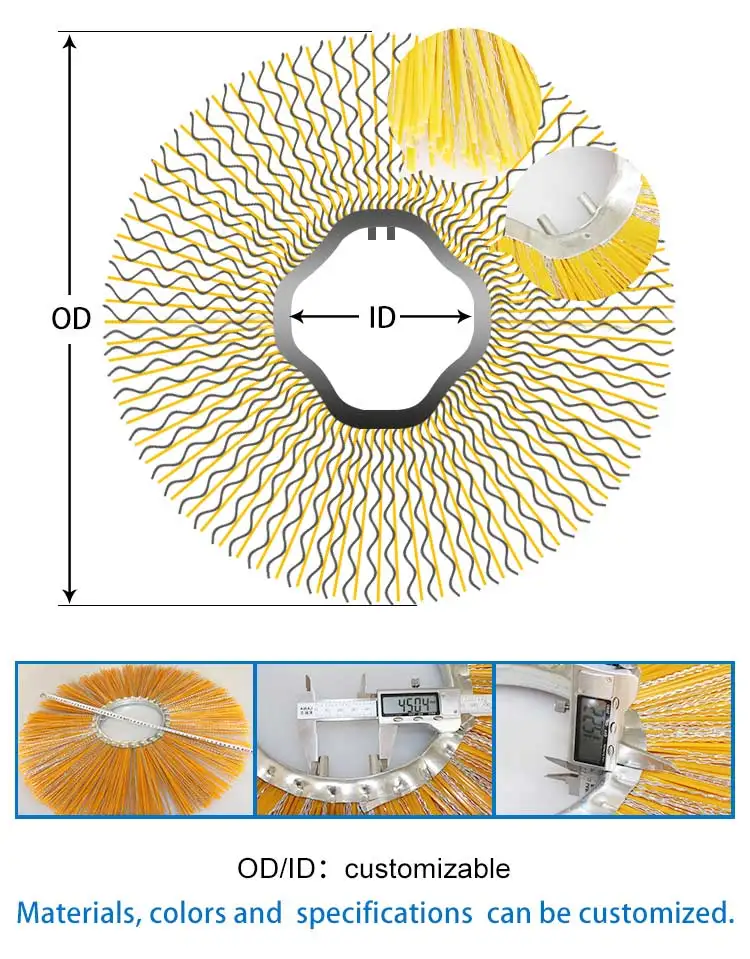 Steel Wire Sweeping Wafer Brush For Road Sweeper