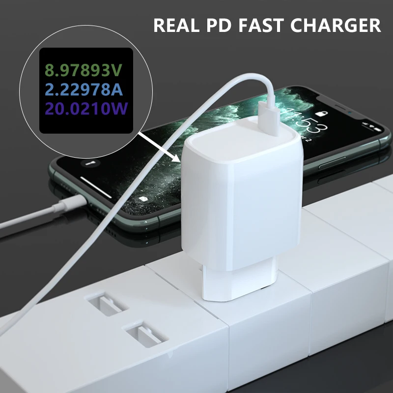 Pd 20w зарядное устройство Usb-c оригинальный адаптер для Iphone 13 12 Pro Max быстрое Eu Plug QC3.0 разъемом спецификации Usb Type-C