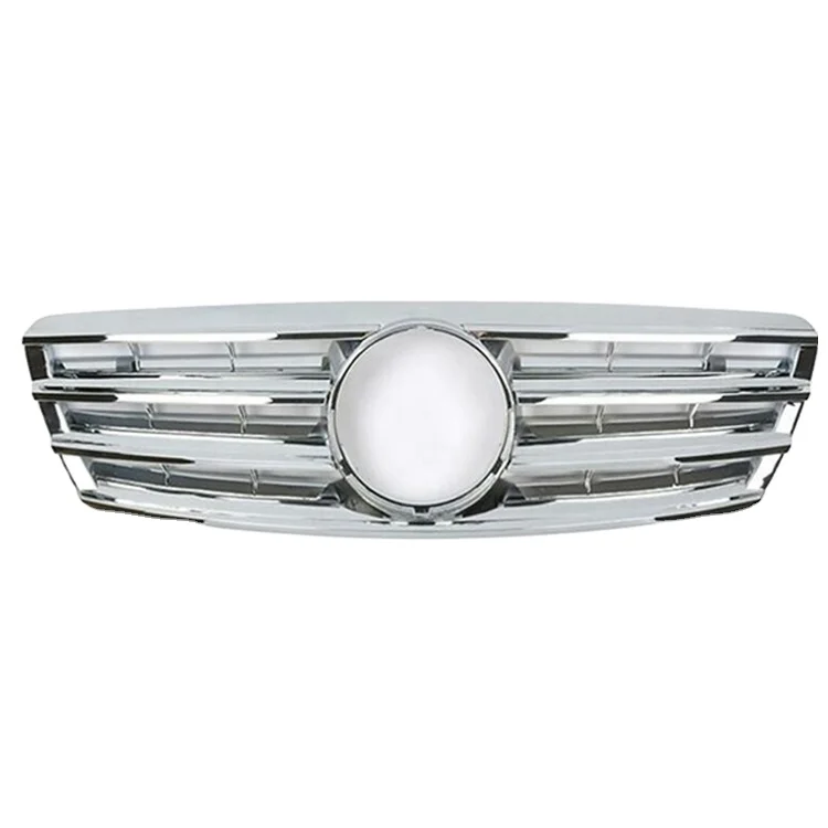 Посеребрённая решетка в спортивном стиле подходит для Mercedes-Benz W204, Высококачественная крышка переднего бампера из АБС