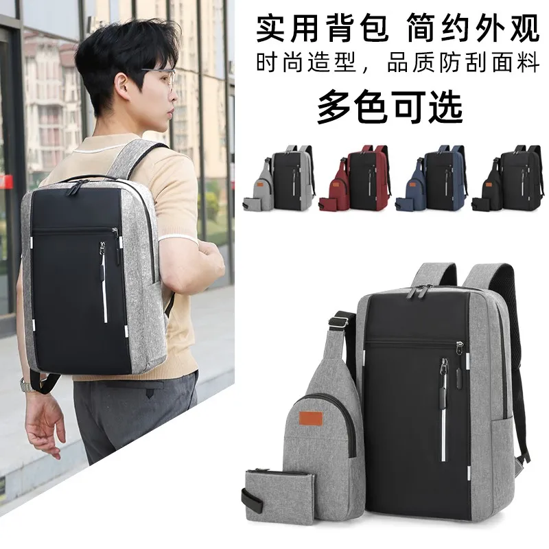High Quality Print Logo Wholesale Men Casual Computer Waterproof School Rucksack Bag Polyester Laptop Backpack
