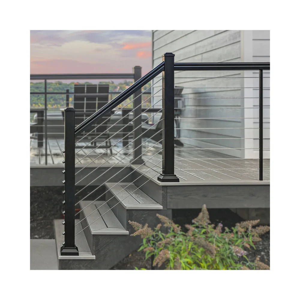 Ace Cable Railing Metal For Deck Kit Invisible High Quality Turnbuckle Cable Railing Post Side Mount Deck Hand Cable Railing