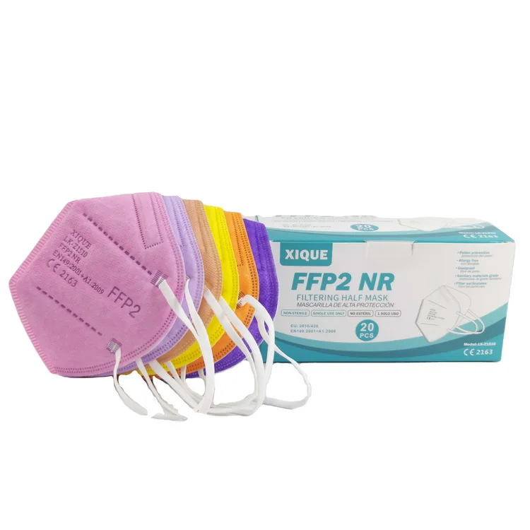 Colorful Adult Disposable Protective FFP2 Face Mask 5ply Facial KN95 Earloop Foldable Mask Respirator