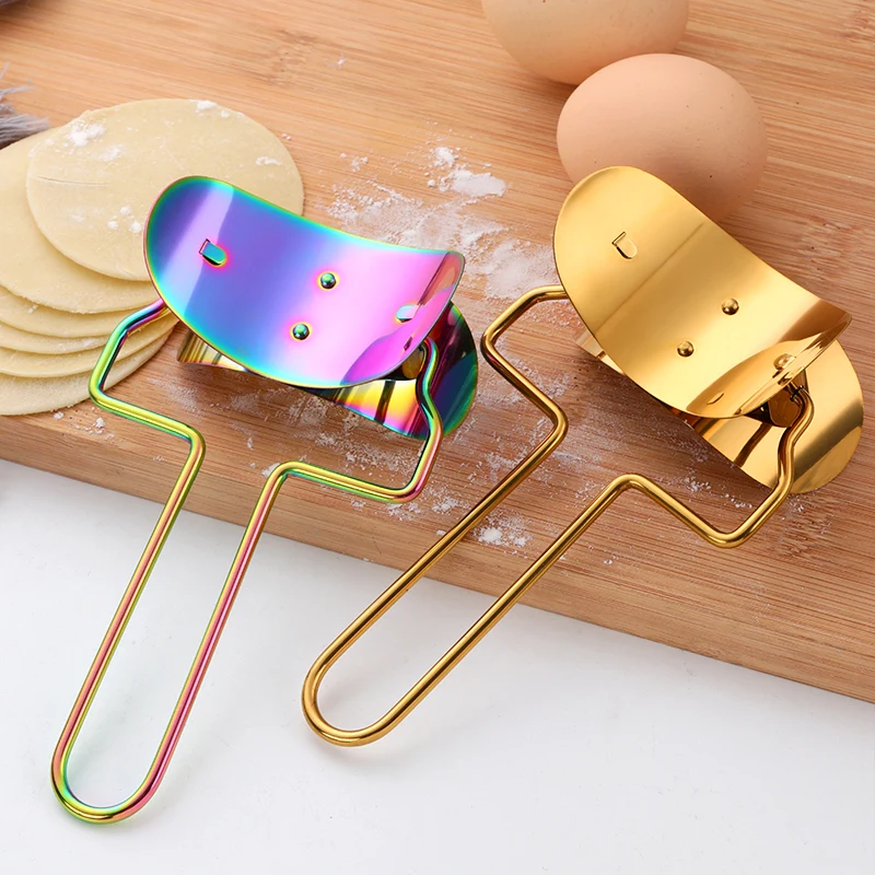 Easy Use Roller Stainless Steel Dumplings Skin Model Cutter Maker for Dough