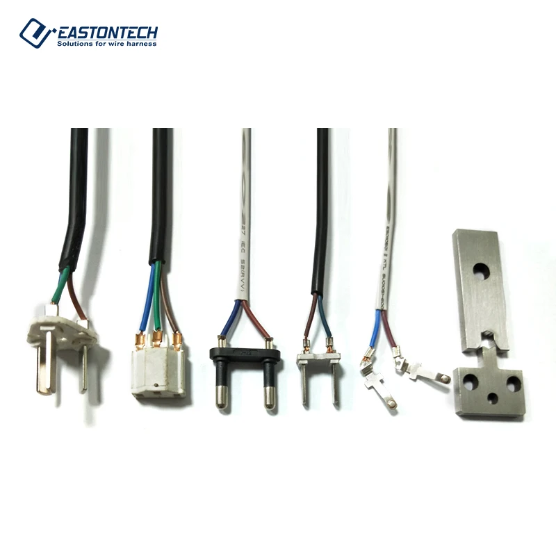 EW-5055A Factory customized power cord plug 2 pin 3 pin crimping machine cable plug connector crimping machine