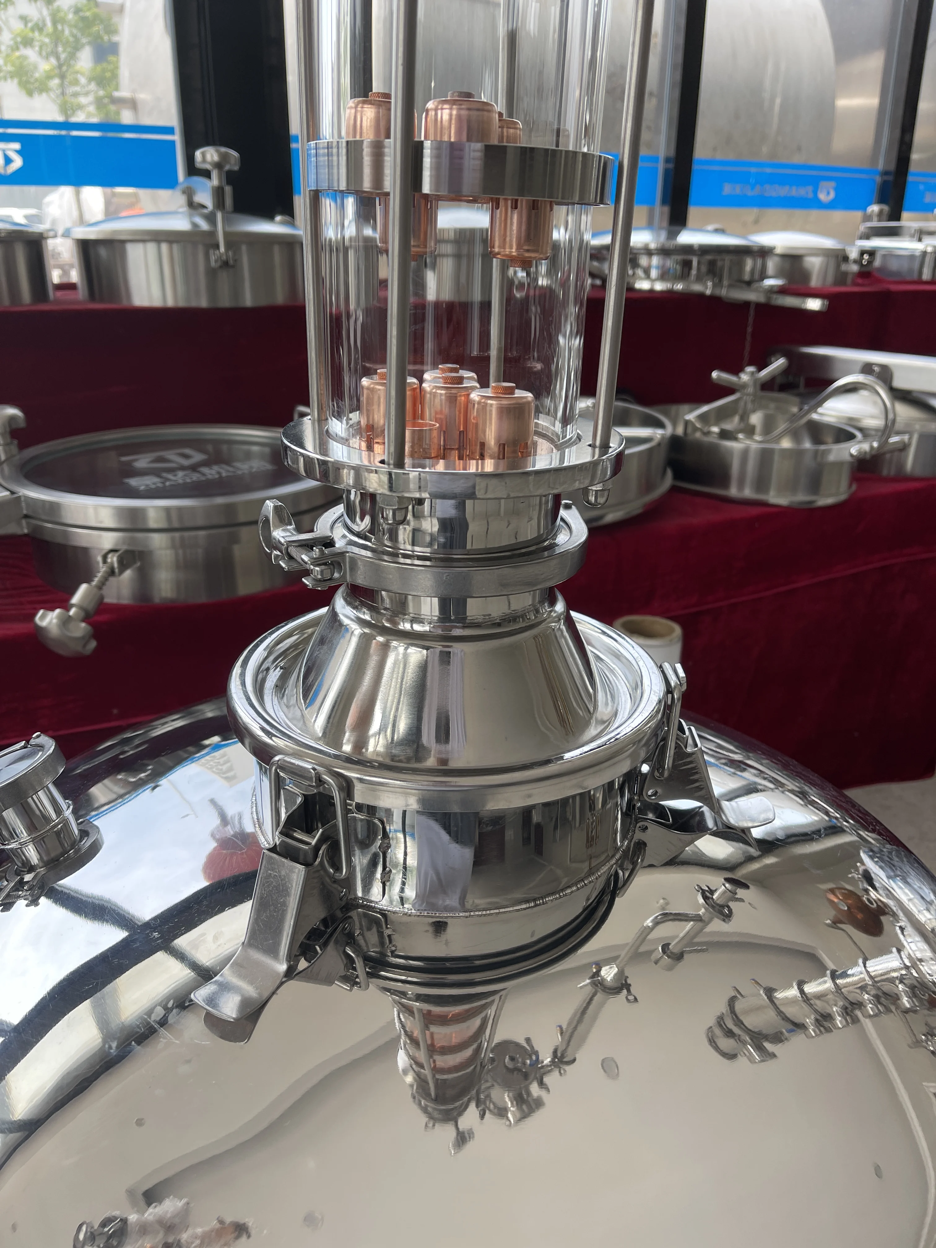 50L  whisky distiller gin distiller visible glass column with copper core  home distillation machine