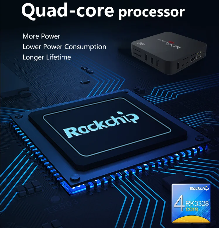 Elinksmart Hot Amazon Smart Android Tv Box MXQ Pro Super 4K with Sim Card Slot Remote Control