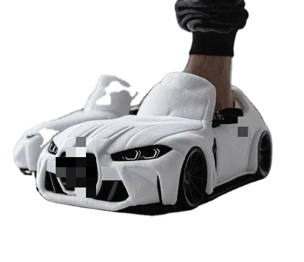 Home plush Car slippers Cartoon cotton slippers for men and women can be used in winter indoor warm car model slippers