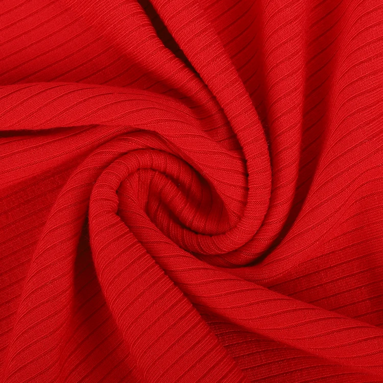  Factory Wholesale High Quality Soft Stretch Spandex Rib Knitting Fabric For Shirt Blouses