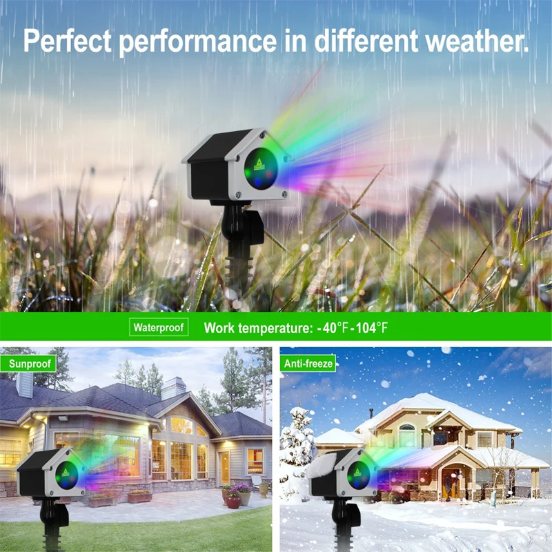 Top quality lower price aluminum rgb outdoor garden projector LED laser Lights Christmas Laser Projector Home Garden Holiday Dec