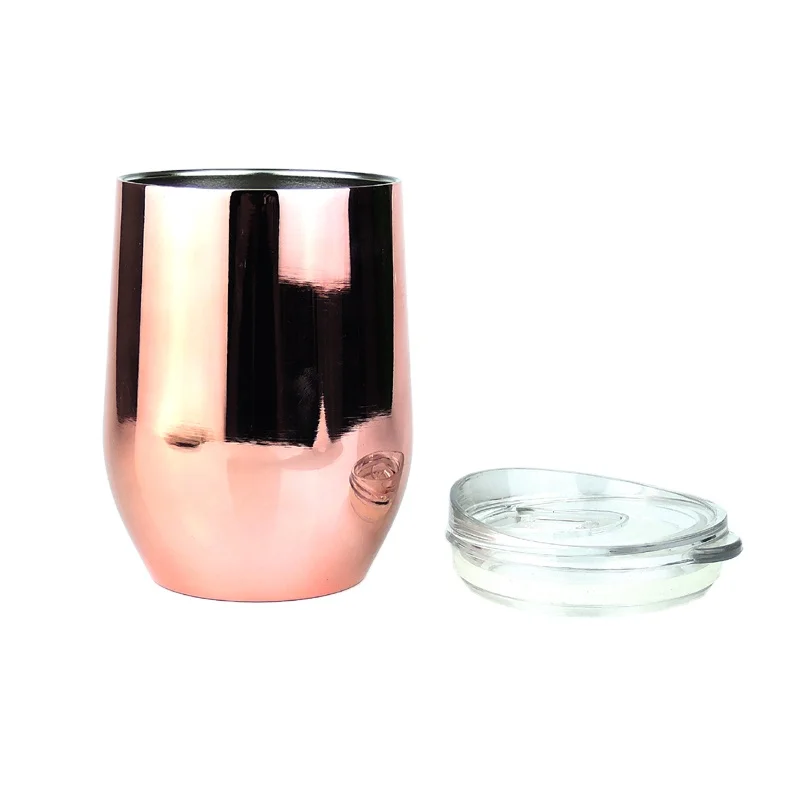 Popular Wine Tumbler Cups 12oz Double Wall Stainless Steel Travel Coffee Mugs