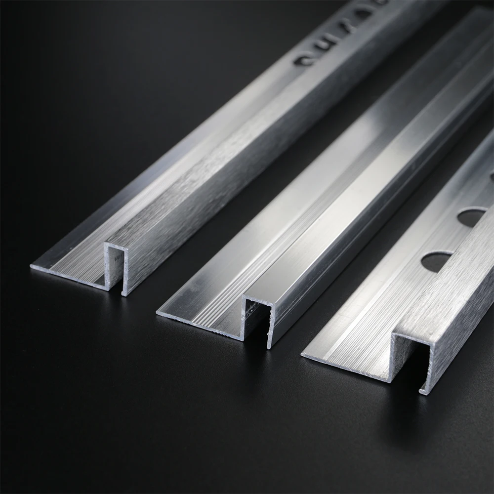Accessories Strips Square Shape Profiles Interior Decor Aluminum Decorative Profile Metal Edge Tile Trim For Flooring Or Wall