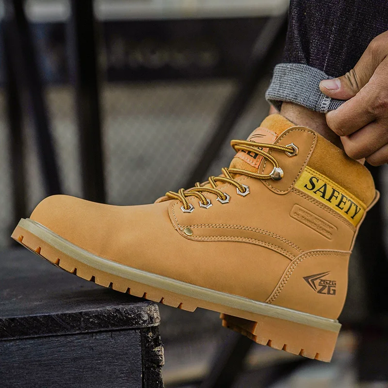 Wholesale ZG Boots For Work Woodland Safety Shoes Microfiber Leather