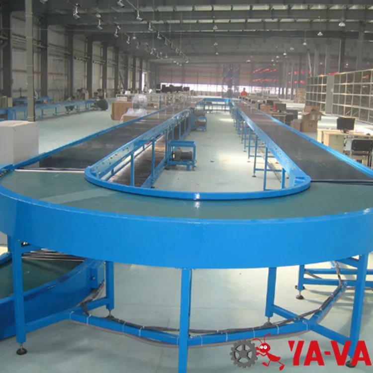 Ленточный конвейер из ПВХ, 90 градусов