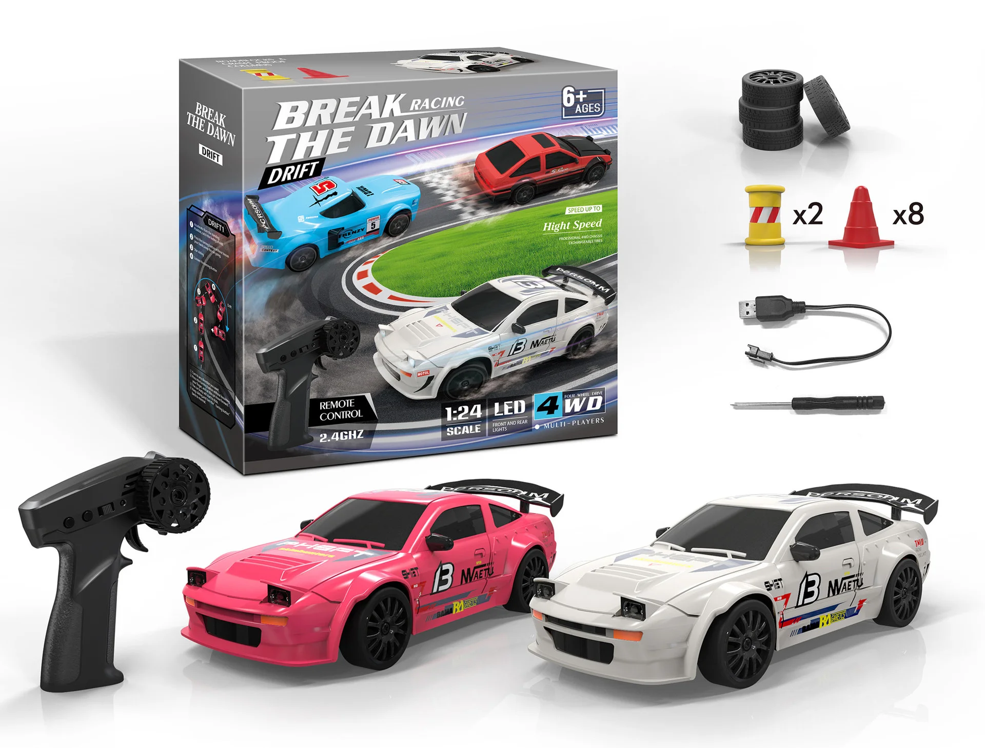 2.4G Drift Rc Car S811 S812 S813 4WD 1/24 High Speed Car Remote Control Toys RC Vehicle Toy For Kids