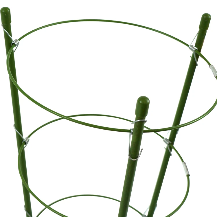 3 Rings Garden Plant Climbing Sticks Garden Trellis Flower Support Tomato Cages Stand