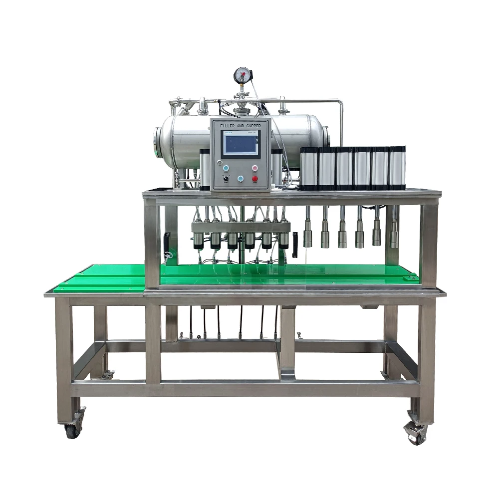 semi automatic 6-6-6  Beer bottle washing and filling and capping machine with CIP system