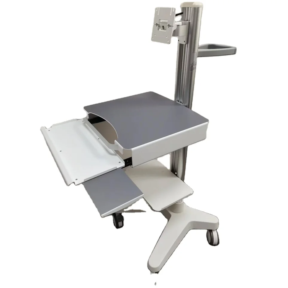 customized adjustable height computer emergency roll stand mobile pc cart Mobile Workstation Computer with ISO 13485