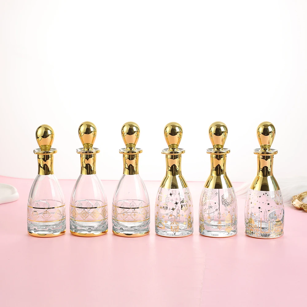 Golden UV Display Bottle empty glass perfume bottle 150ml with individual box