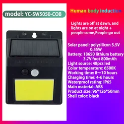 outdoor motion sensor led fence garden parking solares wall lamp security lantern emergency sola solar emergency light