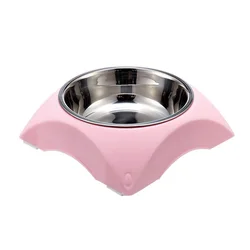 Elevated Stainless Steel Pet Bowls Raised Stand Neat Dish Pet Food Feeder Slanted Pet Bowls for Cats and Dogs