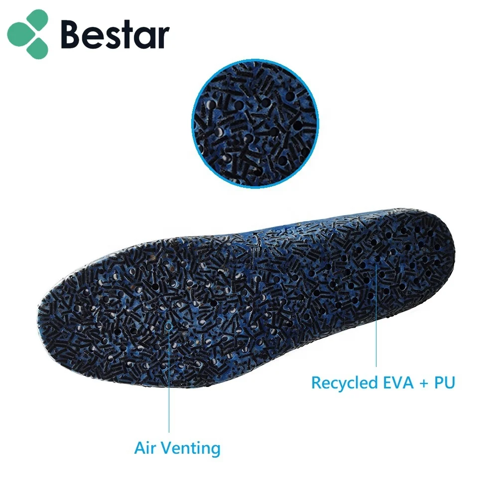 PU eco-friendly insole high quality breathable recycled EVA sport insole comfort arch recycled ethyl acetate shoe insert