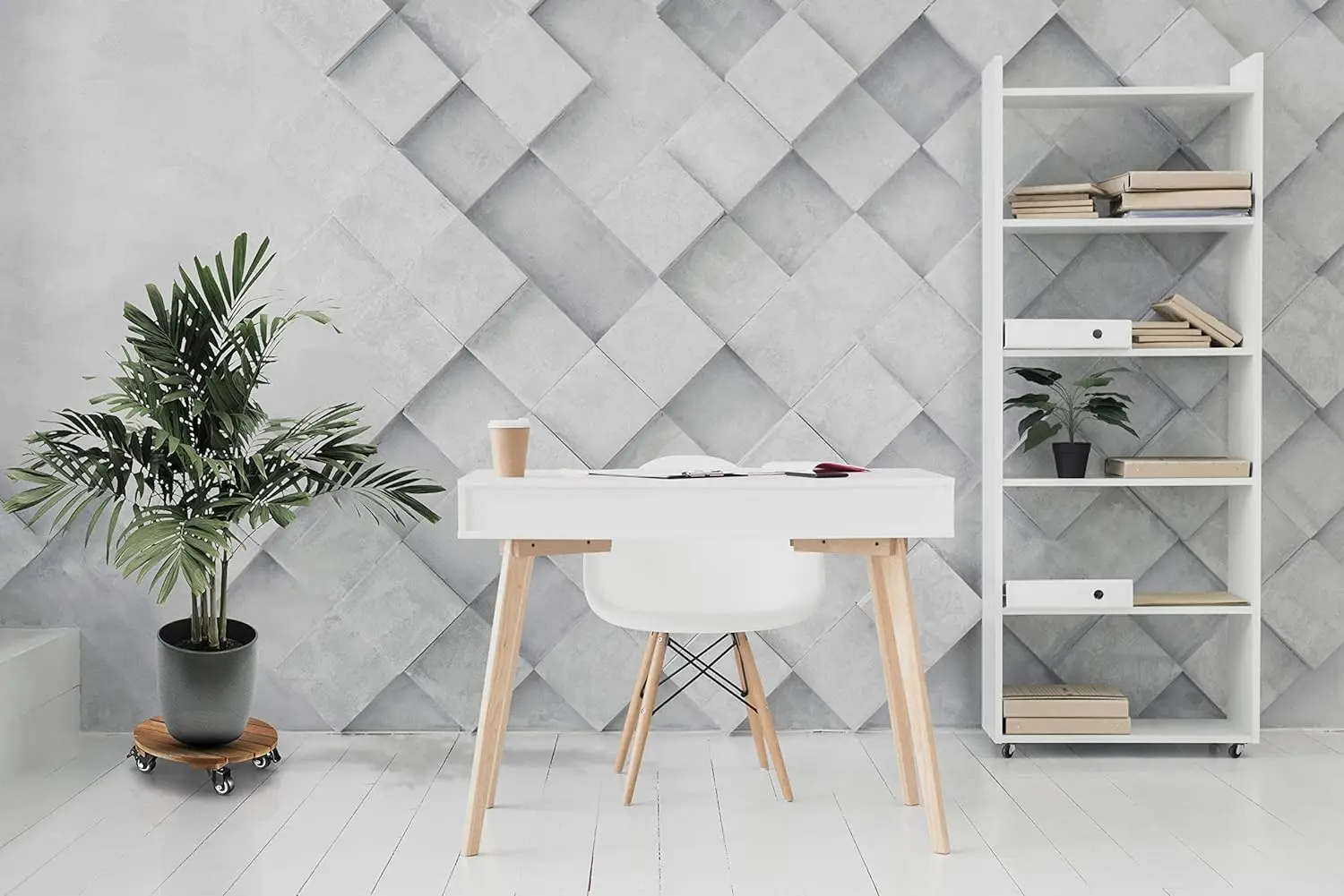 Wood Plant Caddy Wooden Plant Stand with Wheels Plant Dolly Rollers Cart Indoor Outdoor Rolling Tray Coaster Flower Pot Move