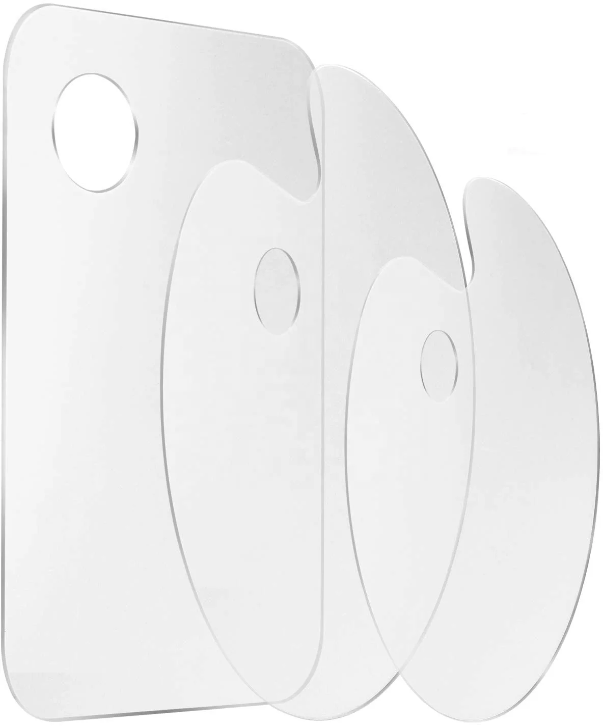 Laser Cut Easy Clean Transparent Non-Stick Upgrade Clear Premium watercolor Acrylic Tray Art Paint Palette for DIY craft