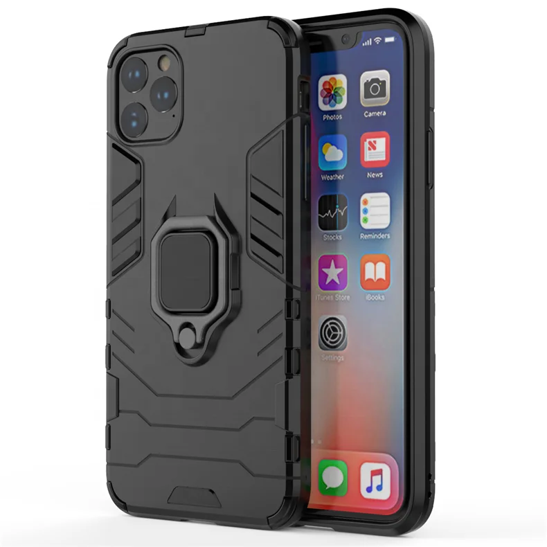 
360 Degree Rotating Ring Grip Kickstand Dual Layer Shockproof mobile phone back cover case for iPhone X XS Max Pro Max 