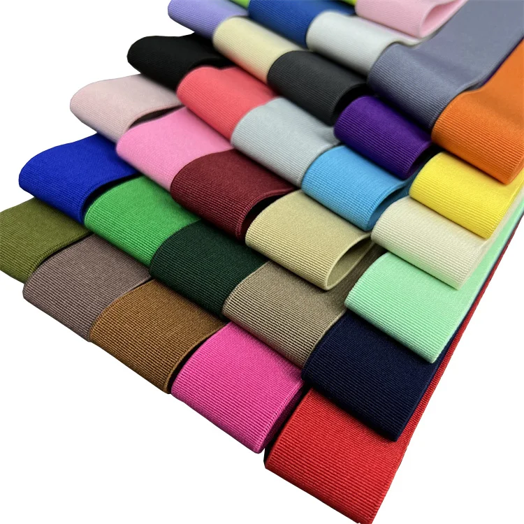 3cm high density elasticity colored plain rubber double-sided elastic band for box accessories
