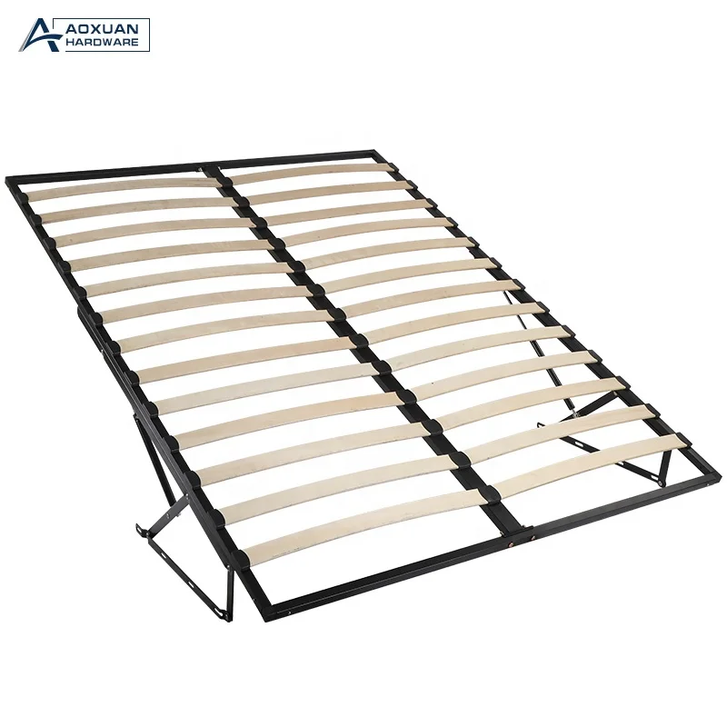 Storage Furniture Queen Size Bedframe Gas lift Ottoman Metal Bed Frame