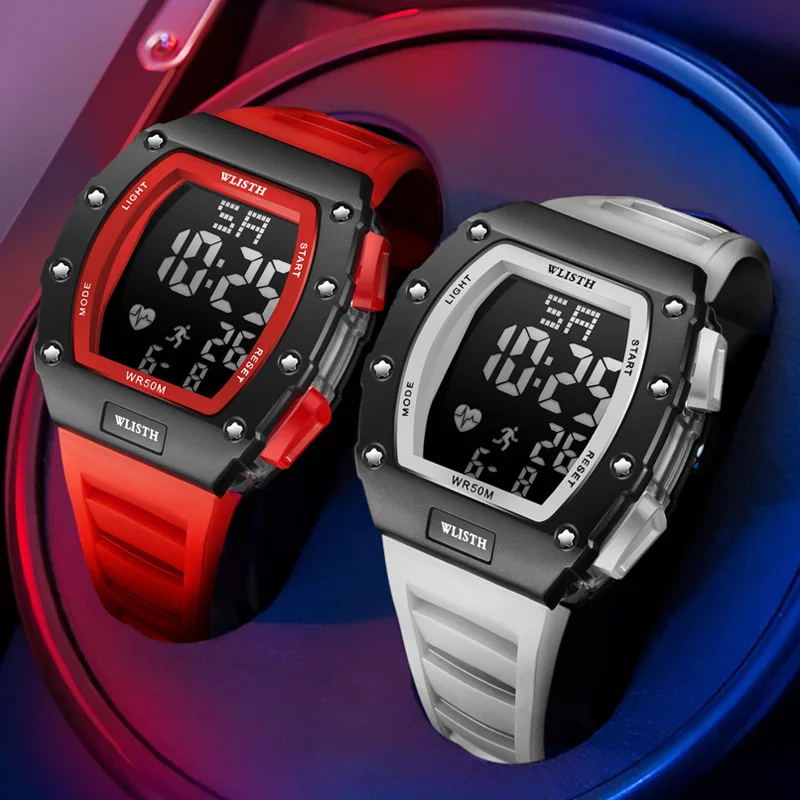 Luxury Men LED luminous Digital Watches Fashion Sport 50M Waterproof Watches For Man Date Clock reloj digitales wholesale reloj