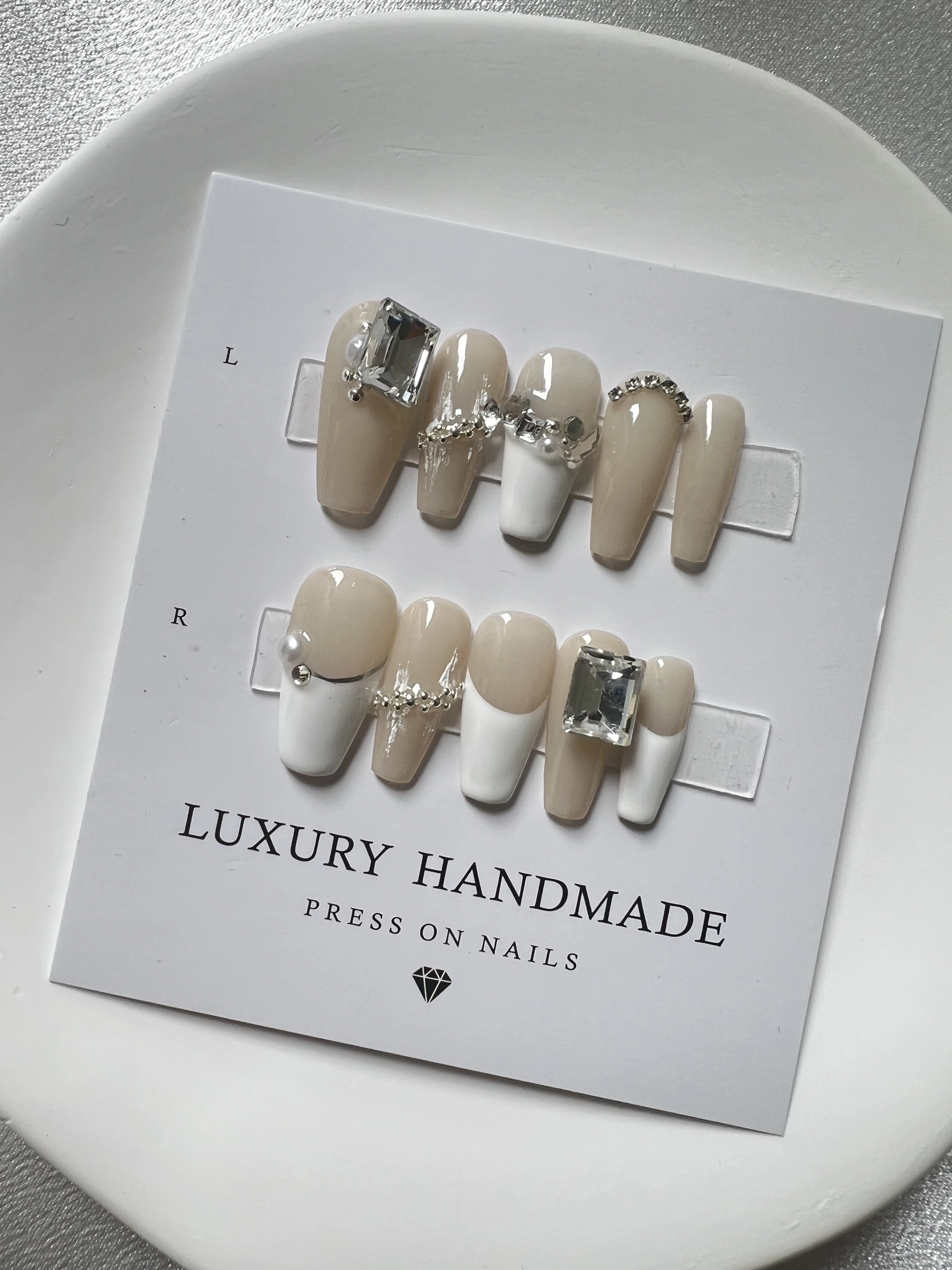 Wholesale Hand Painted Gel Acrylic Tips Beautiful Luxury Custom High Quality Handmade Press on Nails