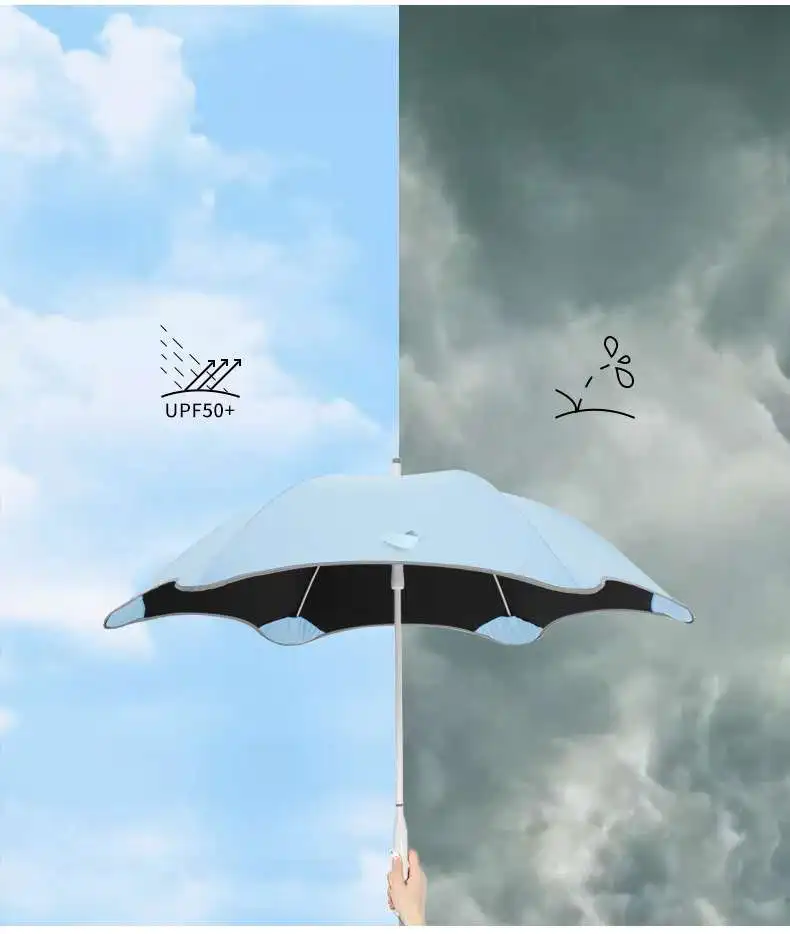 golf umbrella new design Safety Round Corner umbrella with logo prints for promotion gift use straight umbrella manufacture