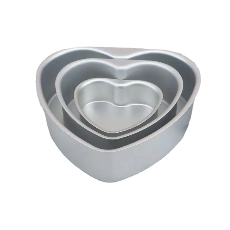 Fancy Baking Mould Cheese Anode 4-Inch 6-Inch 8-Inch Love Heart-Shaped Live Bottom Chiffon Cake Mold