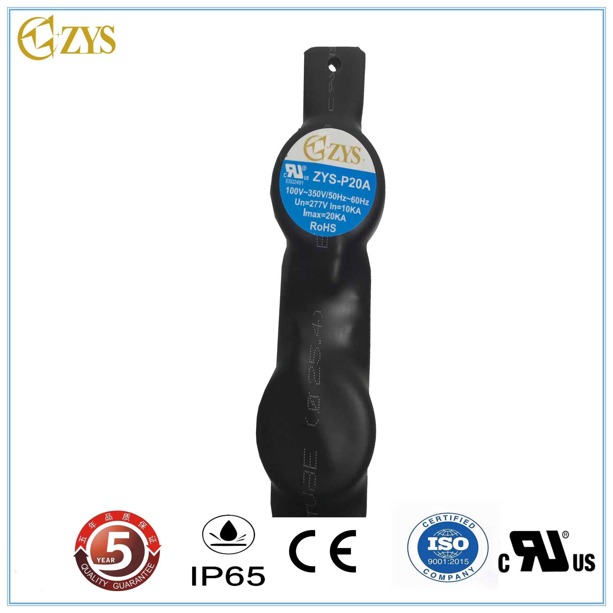 20KV 20KA Approved LED Street Lamp Power High Voltage 480V IP65 Lightning Protector SPD