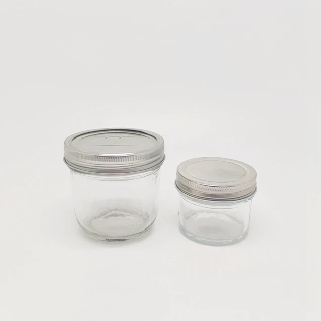 Custom mini 4 oz 8 oz 60ml 2oz glass caviar jars wholesale
