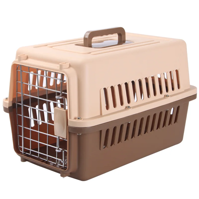 Portable pink luxury heavy duty large travel dimension pet cages heavy duty animal crate for dog