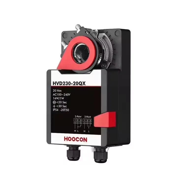 24V HVAC System ON-OFF 20NM Air Damper Actuator With Two Sets of Auxiliary Switches