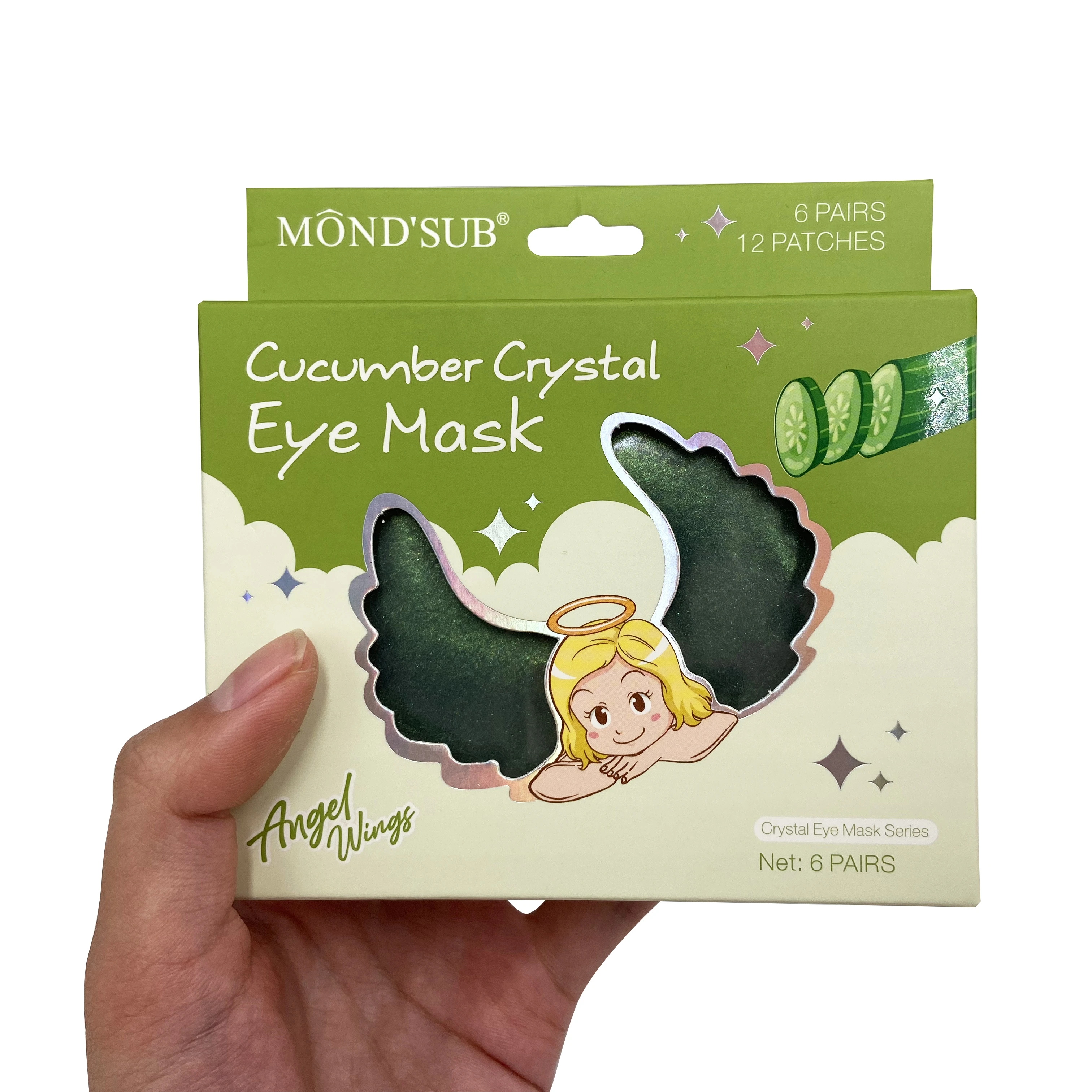 New High Quality Organic Moisturizing Colorful Jelly Angel Shape Crystal Anti-wrinkle Eye Mask