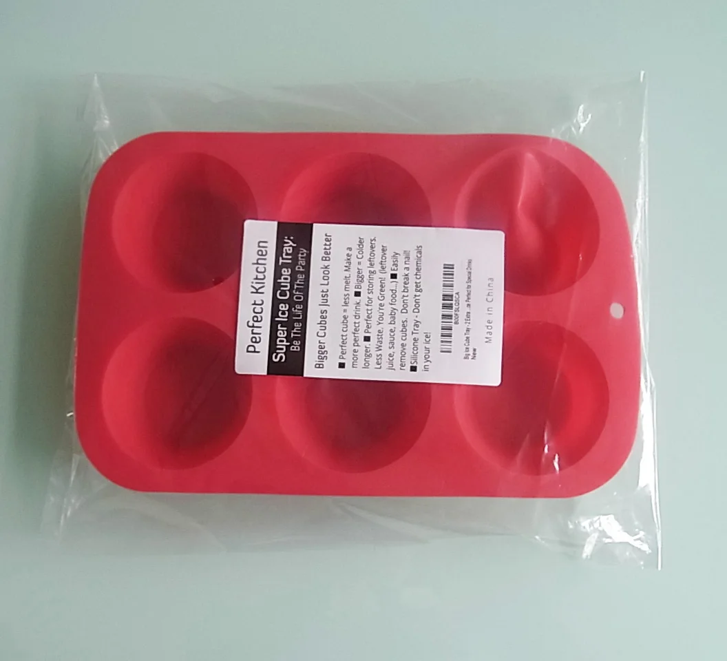 Hot Sale Silicone Cookie Baking Pan.6 Cups Cake Muffin